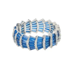 Latelita Deco Fantail Cocktail Ring Silver Sapphire -Cheap Gemiracle Store deco fantail cocktail ring silver sapphire 826002