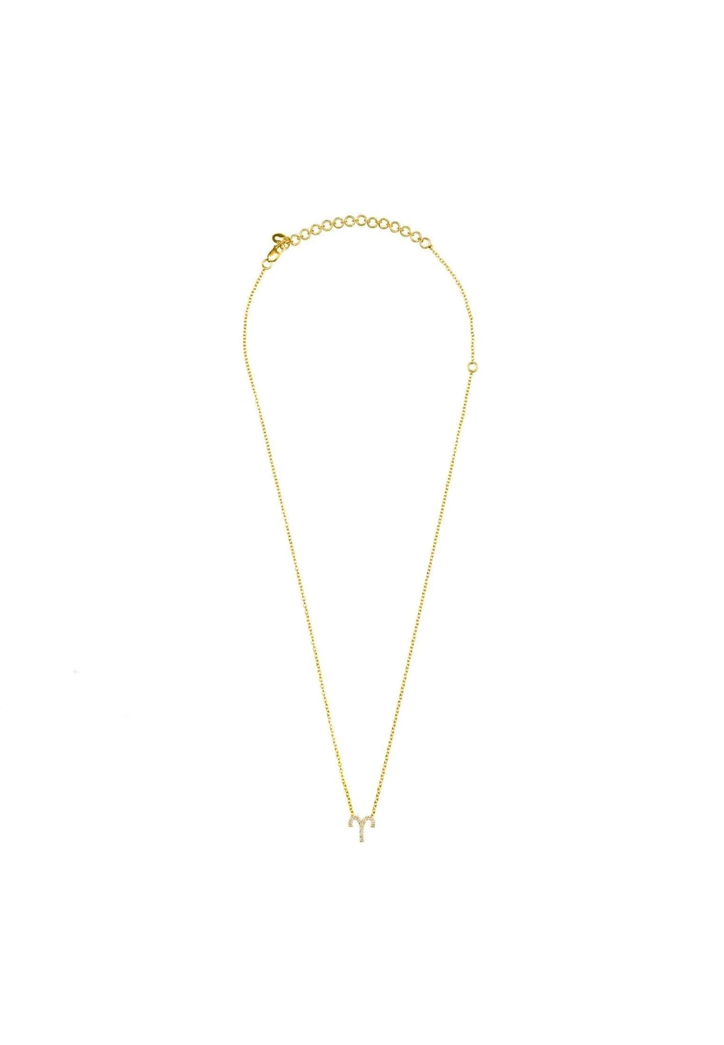 Latelita Diamond Zodiac Necklace Gold Aries 5 Latelita Diamond Zodiac Necklace Gold Aries - Image 5