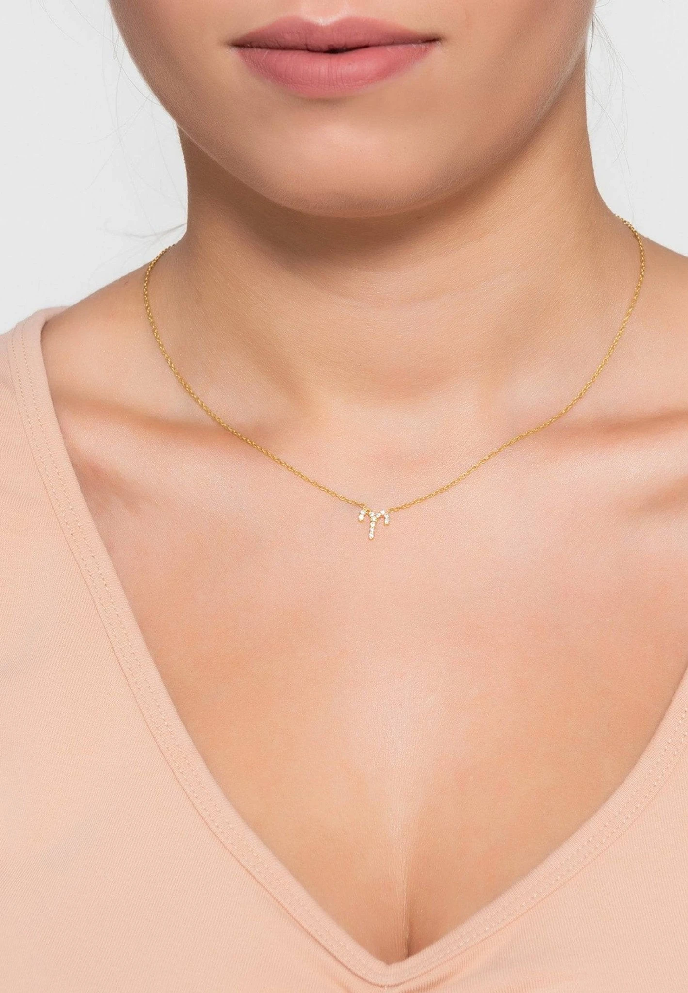 Latelita Diamond Zodiac Necklace Gold Aries 2 Latelita Diamond Zodiac Necklace Gold Aries - Image 2