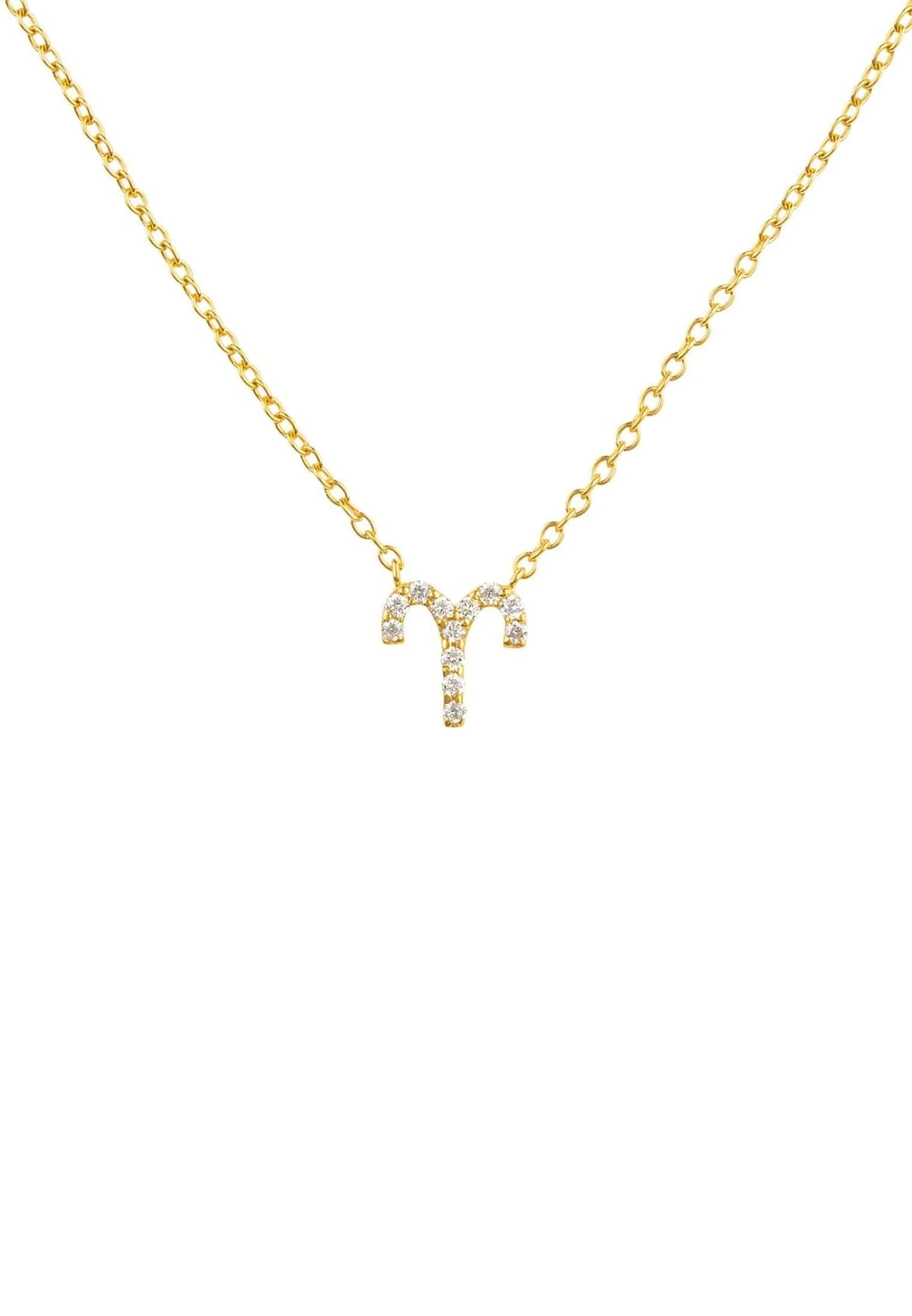 Latelita Diamond Zodiac Necklace Gold Aries 1 Latelita Diamond Zodiac Necklace Gold Aries