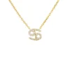 Latelita Diamond Zodiac Necklace Gold Cancer