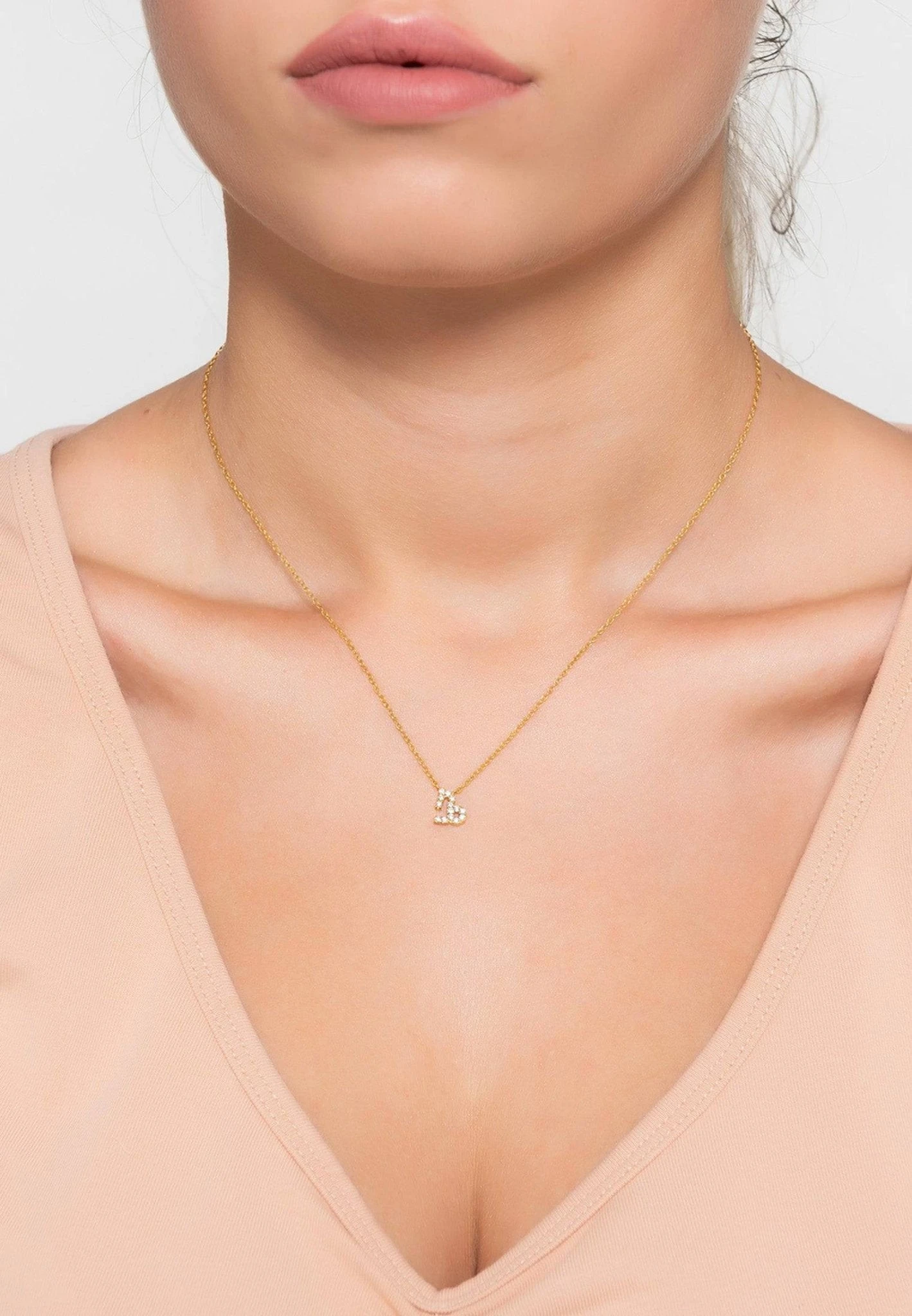 Latelita Diamond Zodiac Necklace Gold Capricorn 2 Latelita Diamond Zodiac Necklace Gold Capricorn - Image 2