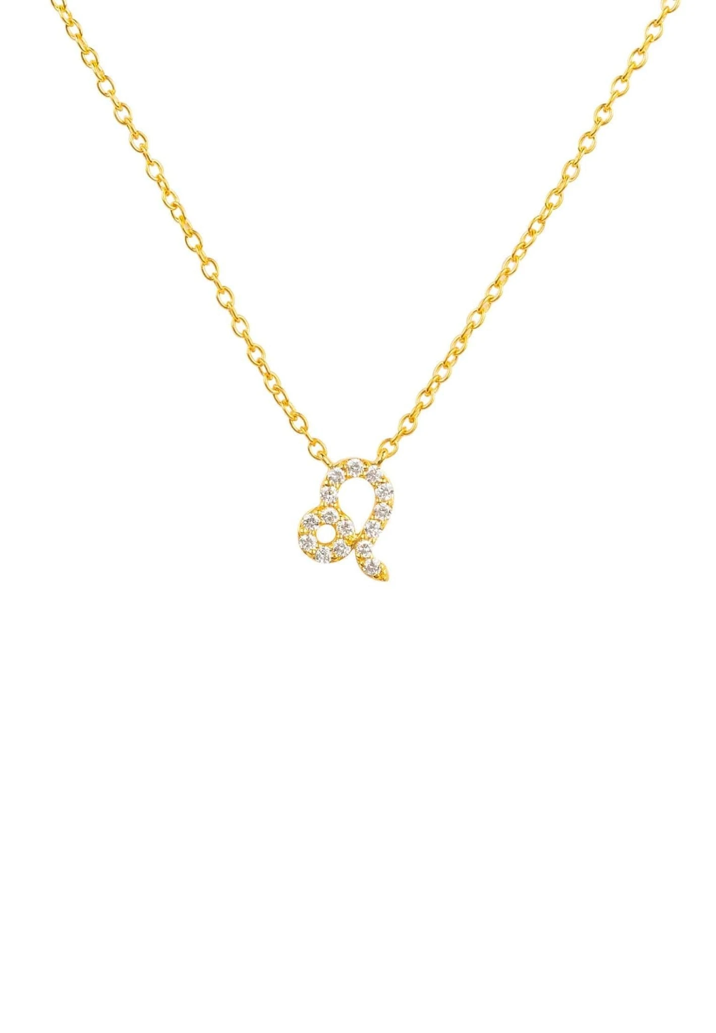 Latelita Diamond Zodiac Necklace Gold Leo 1 Latelita Diamond Zodiac Necklace Gold Leo