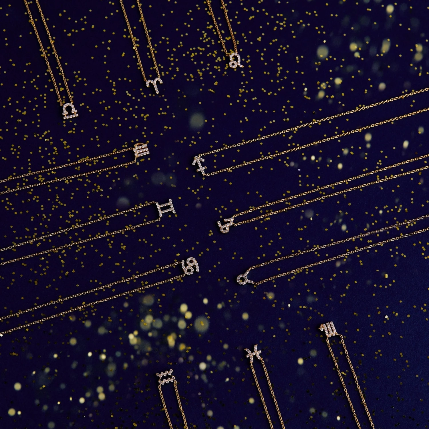 Latelita Diamond Zodiac Necklace Gold Leo 4 Latelita Diamond Zodiac Necklace Gold Leo - Image 4