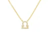 Latelita Diamond Zodiac Necklace Gold Libra