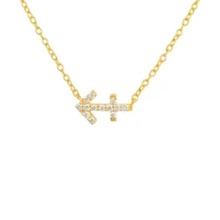 Latelita Diamond Zodiac Necklace Gold Sagittarius