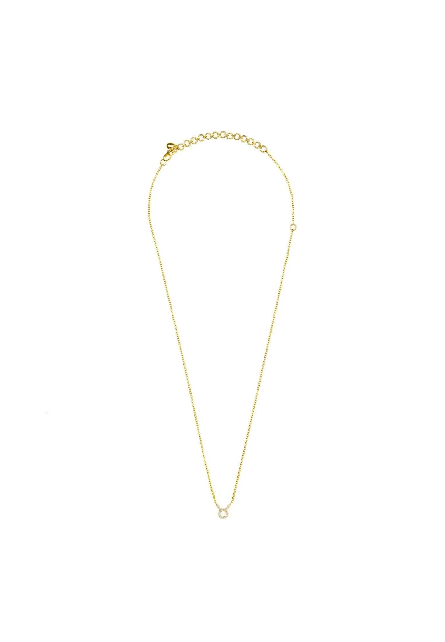 Latelita Diamond Zodiac Necklace Gold Taurus 5 Latelita Diamond Zodiac Necklace Gold Taurus - Image 5