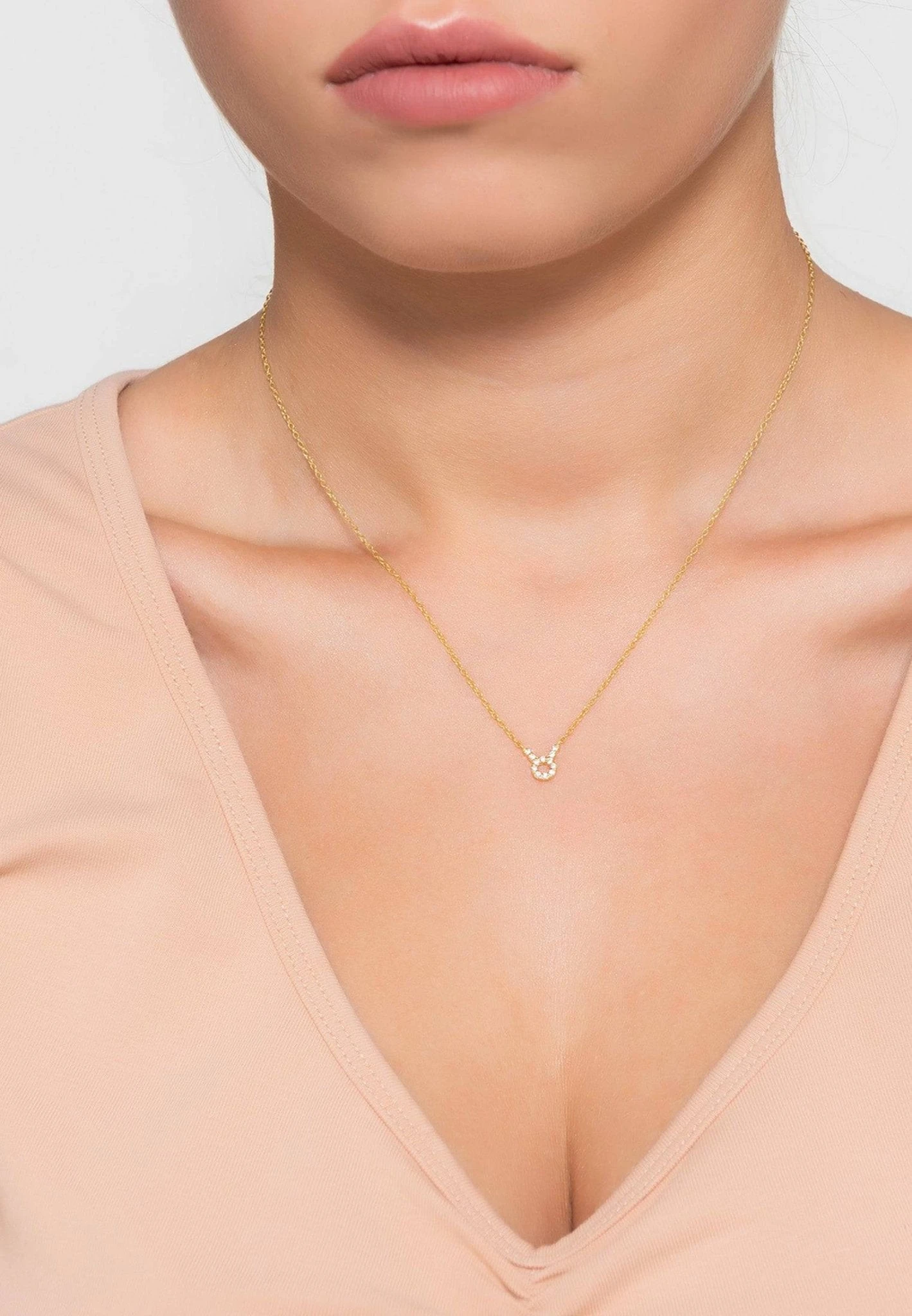Latelita Diamond Zodiac Necklace Gold Taurus 2 Latelita Diamond Zodiac Necklace Gold Taurus - Image 2