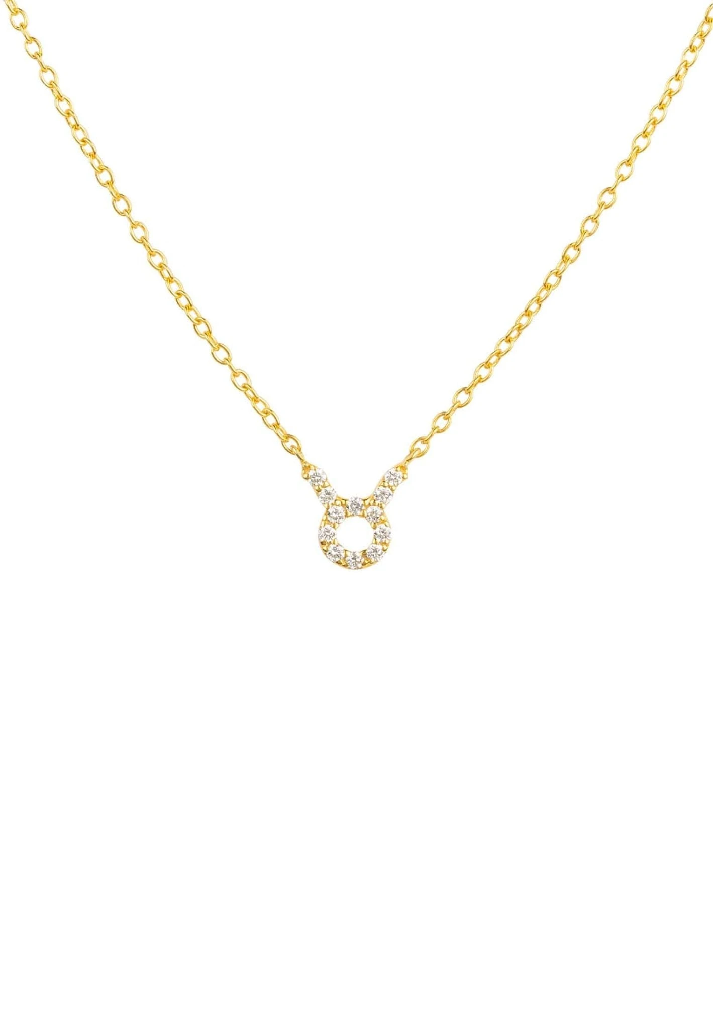 Latelita Diamond Zodiac Necklace Gold Taurus 1 Latelita Diamond Zodiac Necklace Gold Taurus