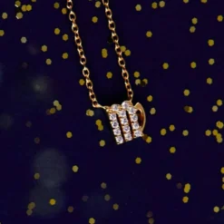 Latelita Diamond Zodiac Necklace Gold Virgo -Cheap Gemiracle Store diamond zodiac necklace gold virgo 829430