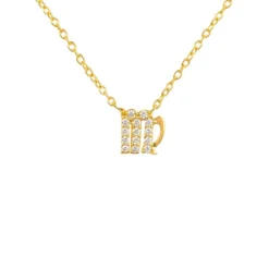 Latelita Diamond Zodiac Necklace Gold Virgo