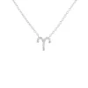 Latelita Diamond Zodiac Silver Necklace Aries