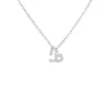 Latelita Diamond Zodiac Silver Necklace Capricorn