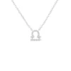 Latelita Diamond Zodiac Silver Necklace Libra