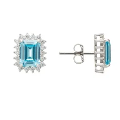 Latelita Elena Gemstone Stud Earrings Blue Topaz Silver -Cheap Gemiracle Store elena gemstone stud earrings blue topaz silver 339681