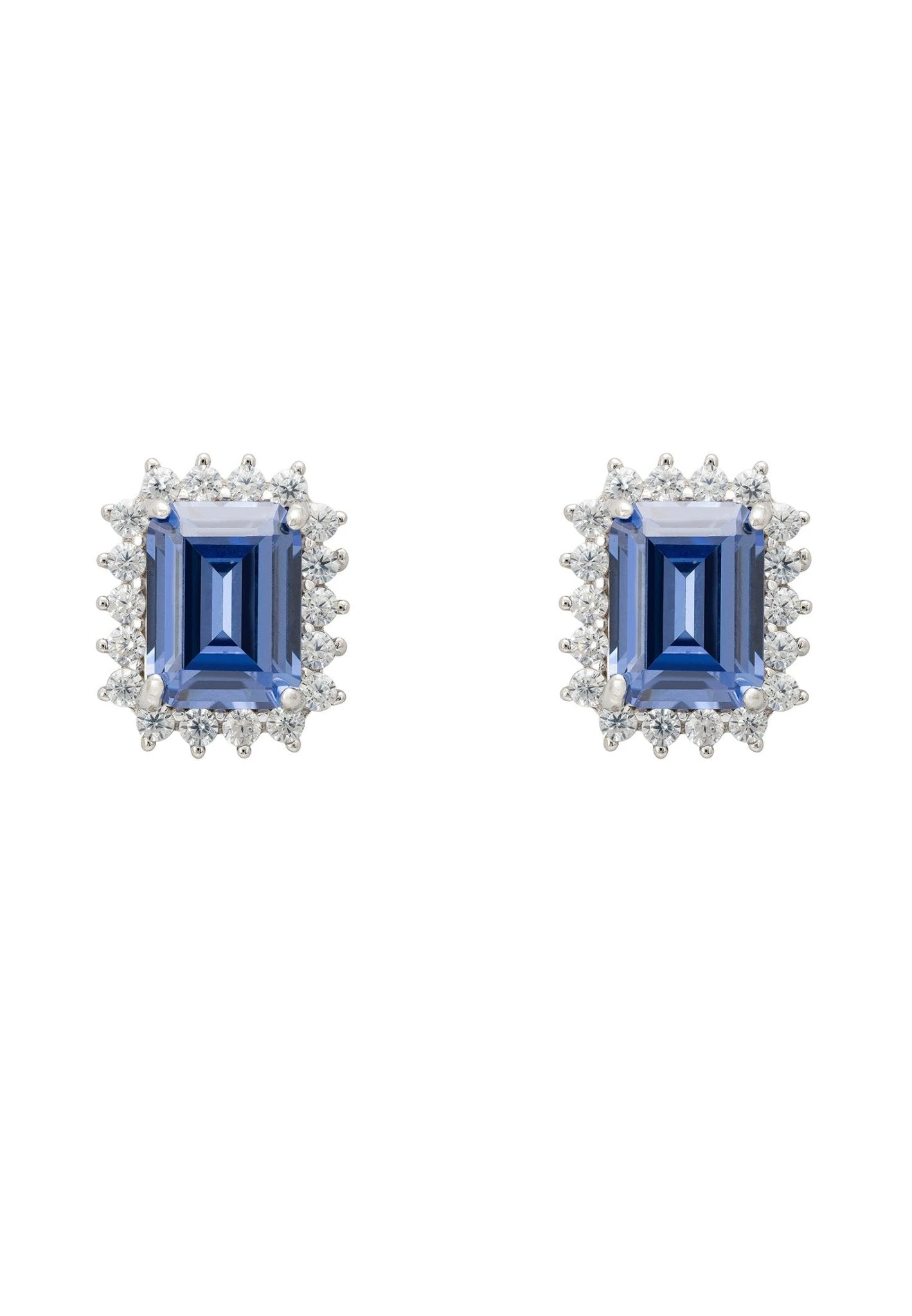 Latelita Elena Gemstone Stud Earrings Tanzanite Silver 1 Latelita Elena Gemstone Stud Earrings Tanzanite Silver