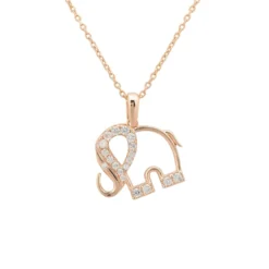 Latelita Elephant Pendant Necklace Rosegold
