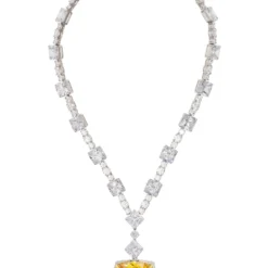 Latelita Elizabeth Lemon Topaz Statement Necklace Silver -Cheap Gemiracle Store elizabeth lemon topaz statement necklace silver 626853