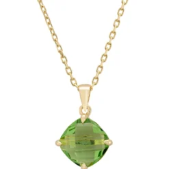 Latelita Empress Gemstone Necklace Gold Peridot