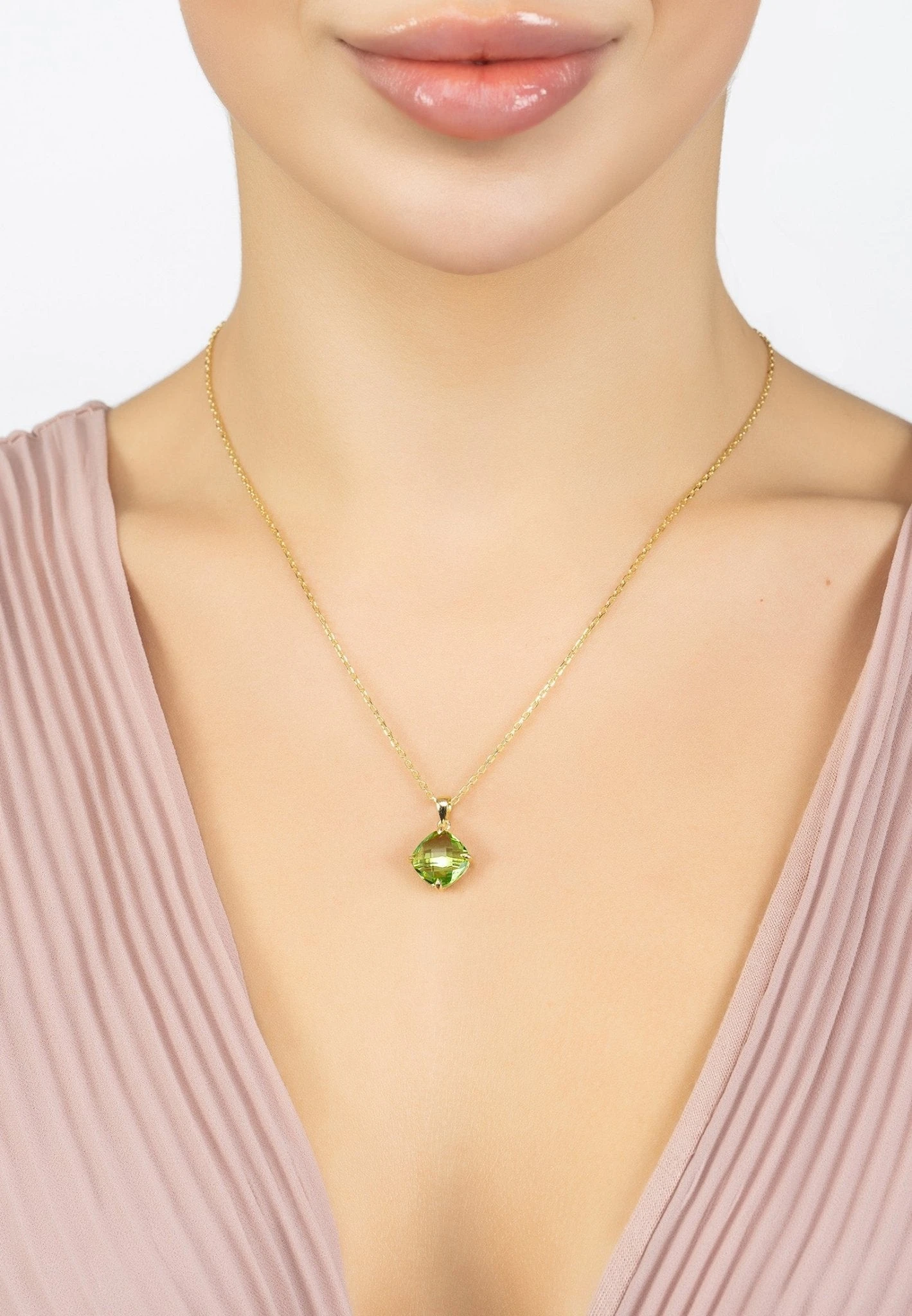 Latelita Empress Gemstone Necklace Gold Peridot 2 Latelita Empress Gemstone Necklace Gold Peridot - Image 2
