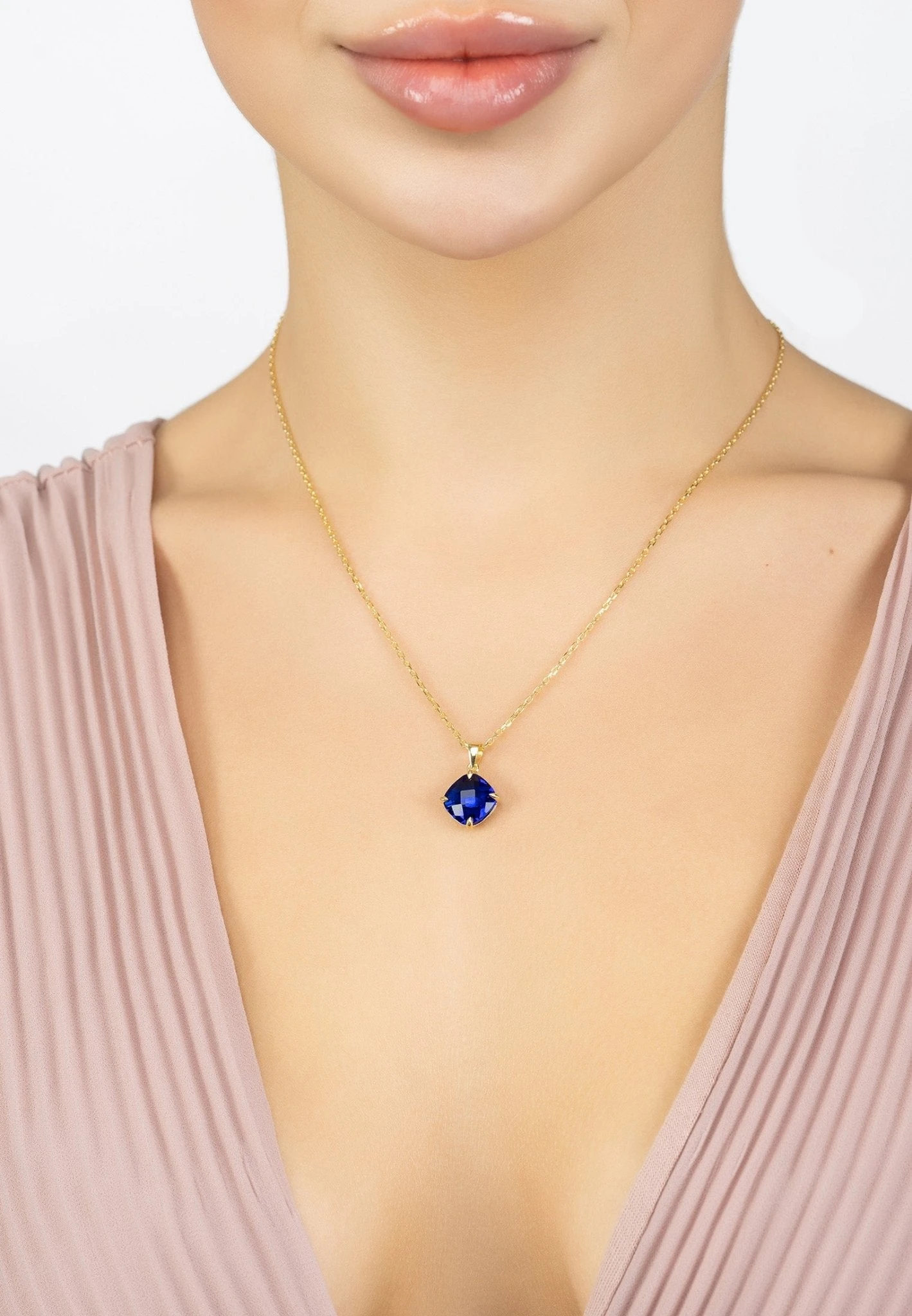 Latelita Empress Gemstone Necklace Gold Sapphire 2 Latelita Empress Gemstone Necklace Gold Sapphire - Image 2