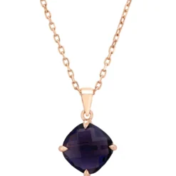 Latelita Empress Gemstone Necklace Rosegold Amethyst