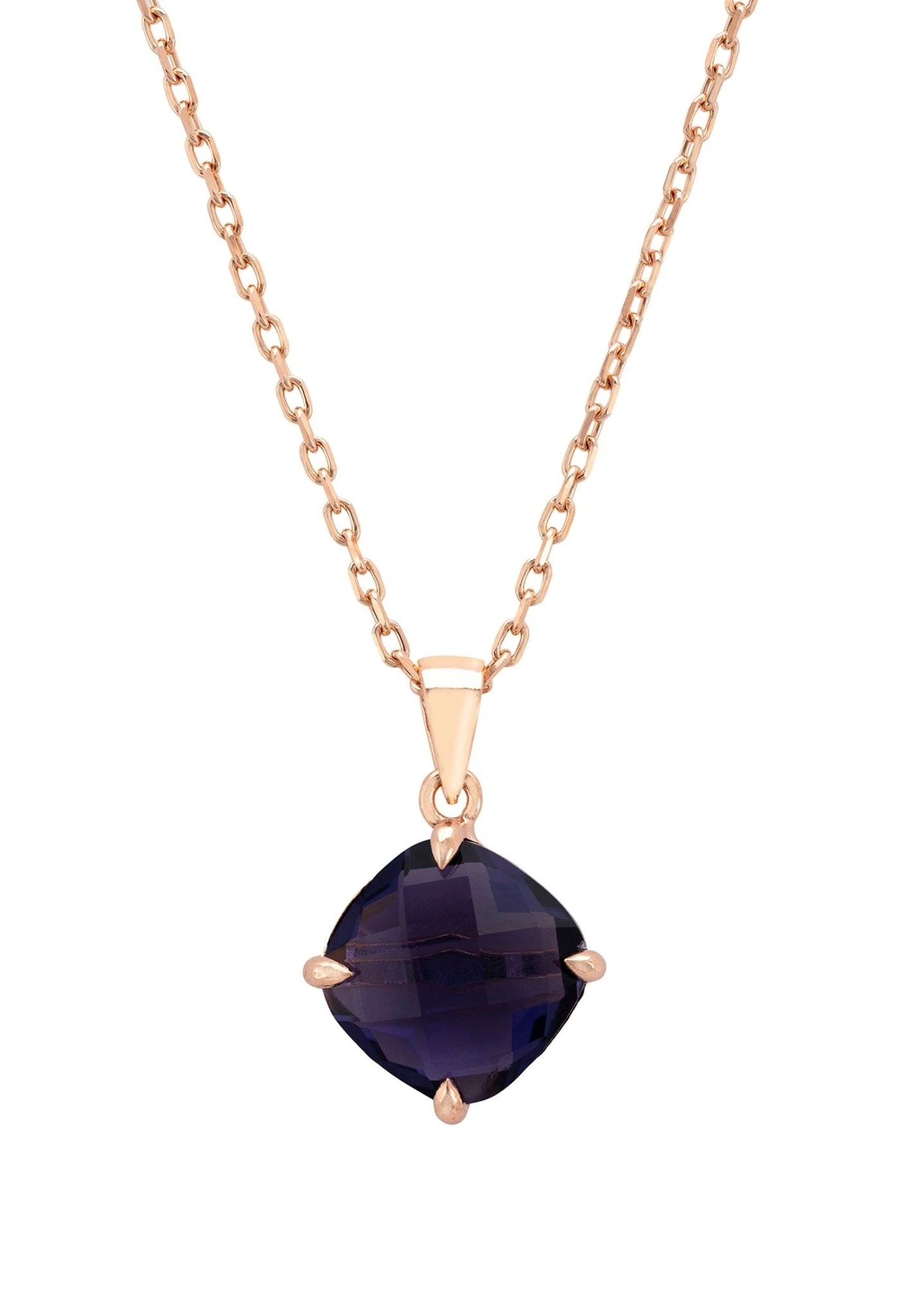 Latelita Empress Gemstone Necklace Rosegold Amethyst 1 Latelita Empress Gemstone Necklace Rosegold Amethyst