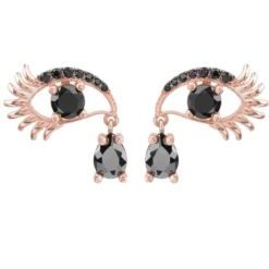 Latelita Eye Of Horus Earrings Black Rosegold