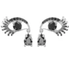 Latelita Eye Of Horus Earrings Black Silver Oxidised
