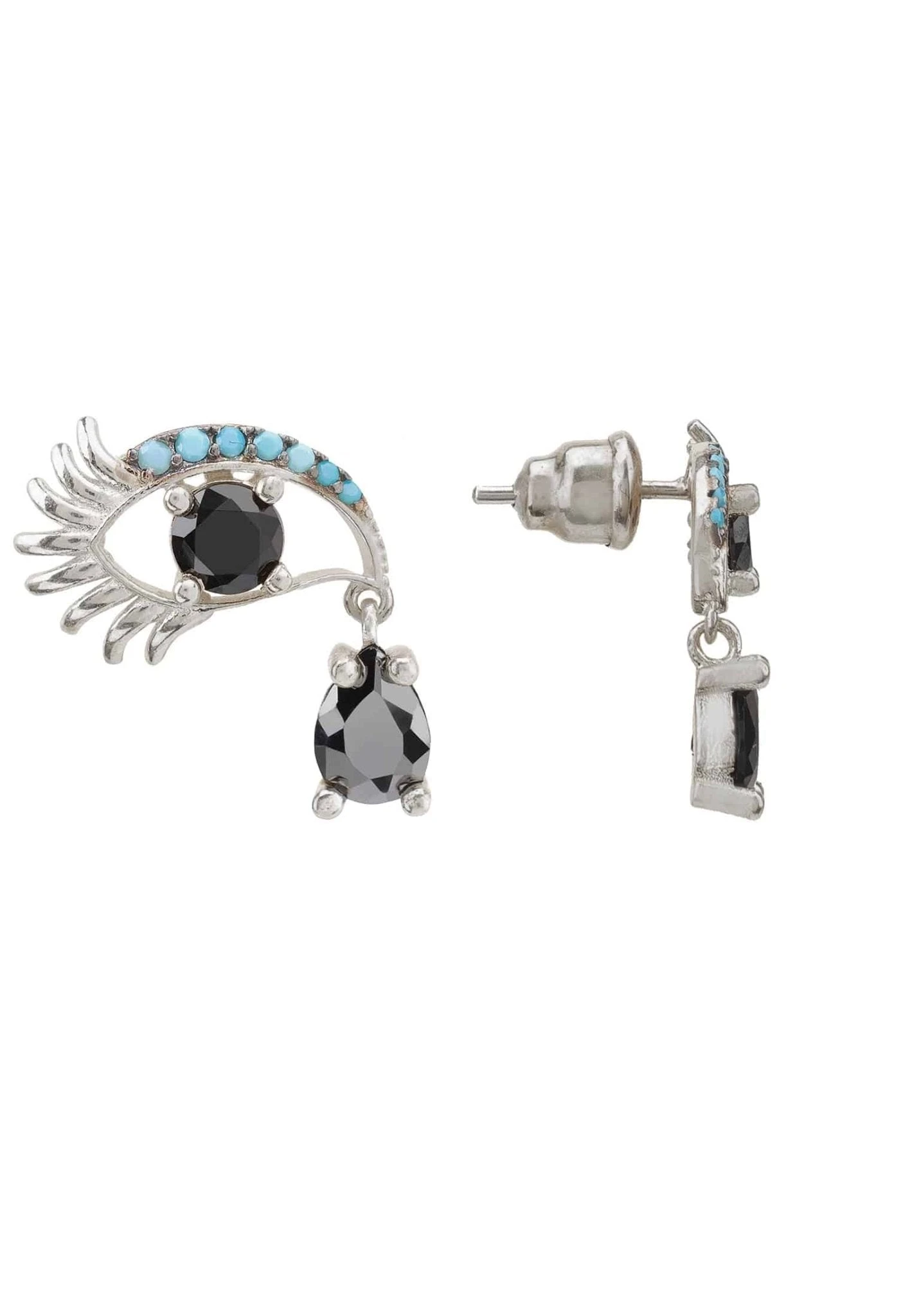 Latelita Eye Of Horus Earrings Blue Silver 2 Latelita Eye Of Horus Earrings Blue Silver - Image 2