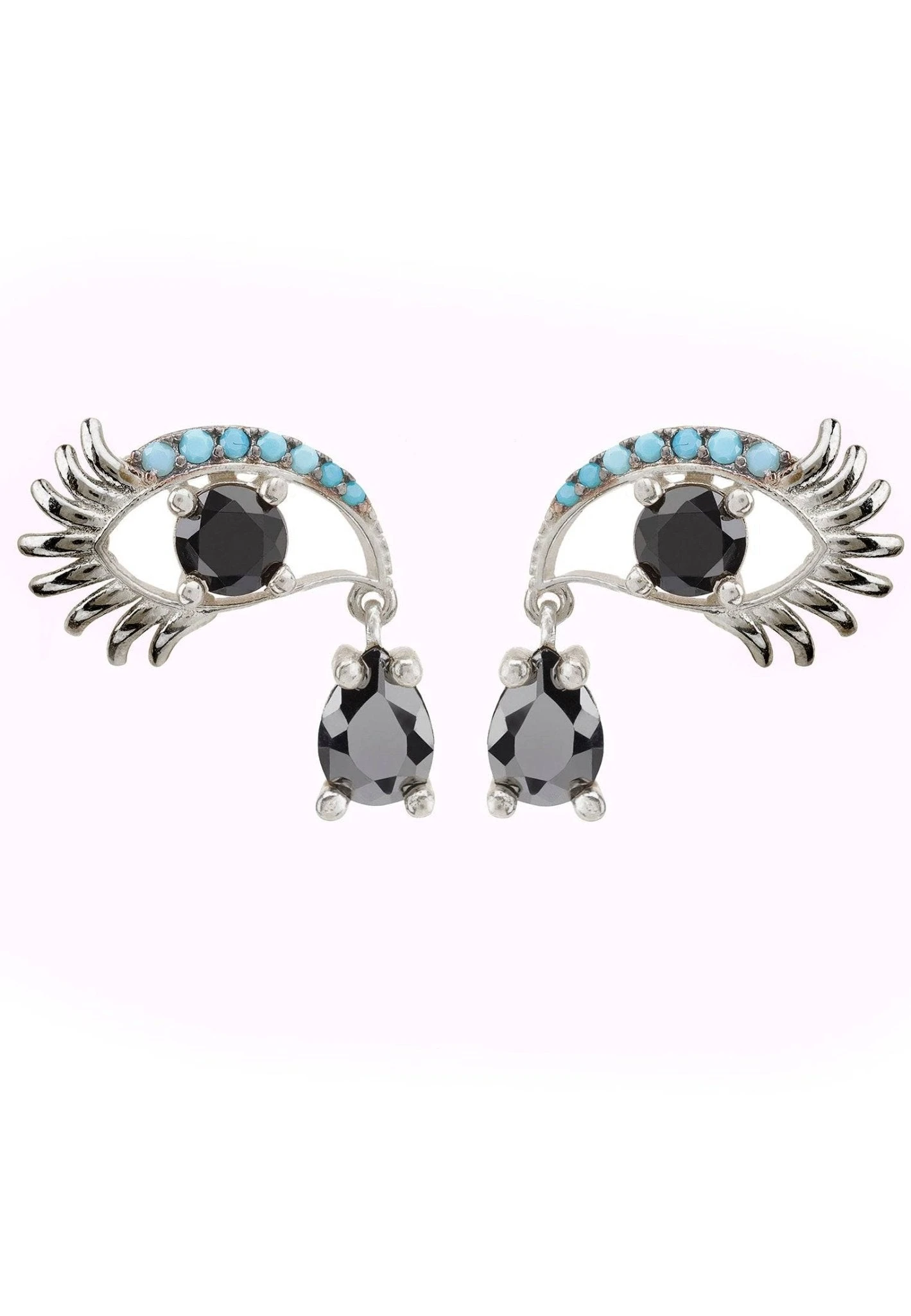 Latelita Eye Of Horus Earrings Blue Silver Oxidised 1 Latelita Eye Of Horus Earrings Blue Silver Oxidised