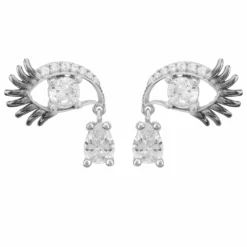 Latelita Eye Of Horus Earrings Silver Oxidised