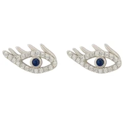 Latelita Eye Of Horus Stud Earrings Silver