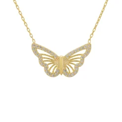 Latelita Filigree Butterfly Necklace Gold