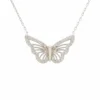 Latelita Filigree Butterfly Necklace Silver