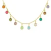 Latelita Florence Multi Coloured Gemstone Necklace Gold