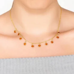 Cheap Gemiracle Store -Cheap Gemiracle Store florence round gemstone necklace gold citrine 883630