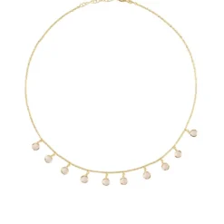 Latelita Florence Round Gemstone Necklace Gold Rose Quartz -Cheap Gemiracle Store florence round gemstone necklace gold rose quartz 508898
