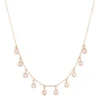 Latelita Florence Round Gemstone Necklace Rosegold Rose Quartz