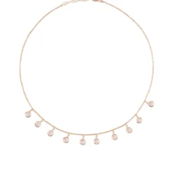Latelita Florence Round Gemstone Necklace Rosegold Rose Quartz -Cheap Gemiracle Store florence round gemstone necklace rosegold rose quartz 488951