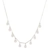 Latelita Florence Round Gemstone Necklace Silver Rose Quartz