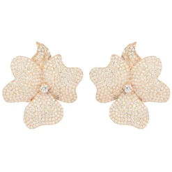 Latelita Flower Large Stud Earrings Rose Gold