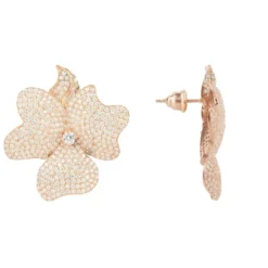 Latelita Flower Large Stud Earrings Rose Gold -Cheap Gemiracle Store flower large stud earrings rose gold 441246