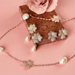 Latelita Flower Large Stud Earrings Rose Gold -Cheap Gemiracle Store flower large stud earrings rose gold 933752