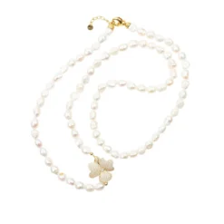 Latelita Flower Pearl Gemstone Long Necklace White Cz Gold 8 Latelita Flower Pearl Gemstone Long Necklace White Cz Gold -Cheap Gemiracle Store flower pearl gemstone long necklace white cz gold 703075