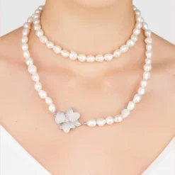 Latelita Flower Pearl Gemstone Long Necklace White Cz Silver 7 Latelita Flower Pearl Gemstone Long Necklace White Cz Silver -Cheap Gemiracle Store flower pearl gemstone long necklace white cz silver 964684