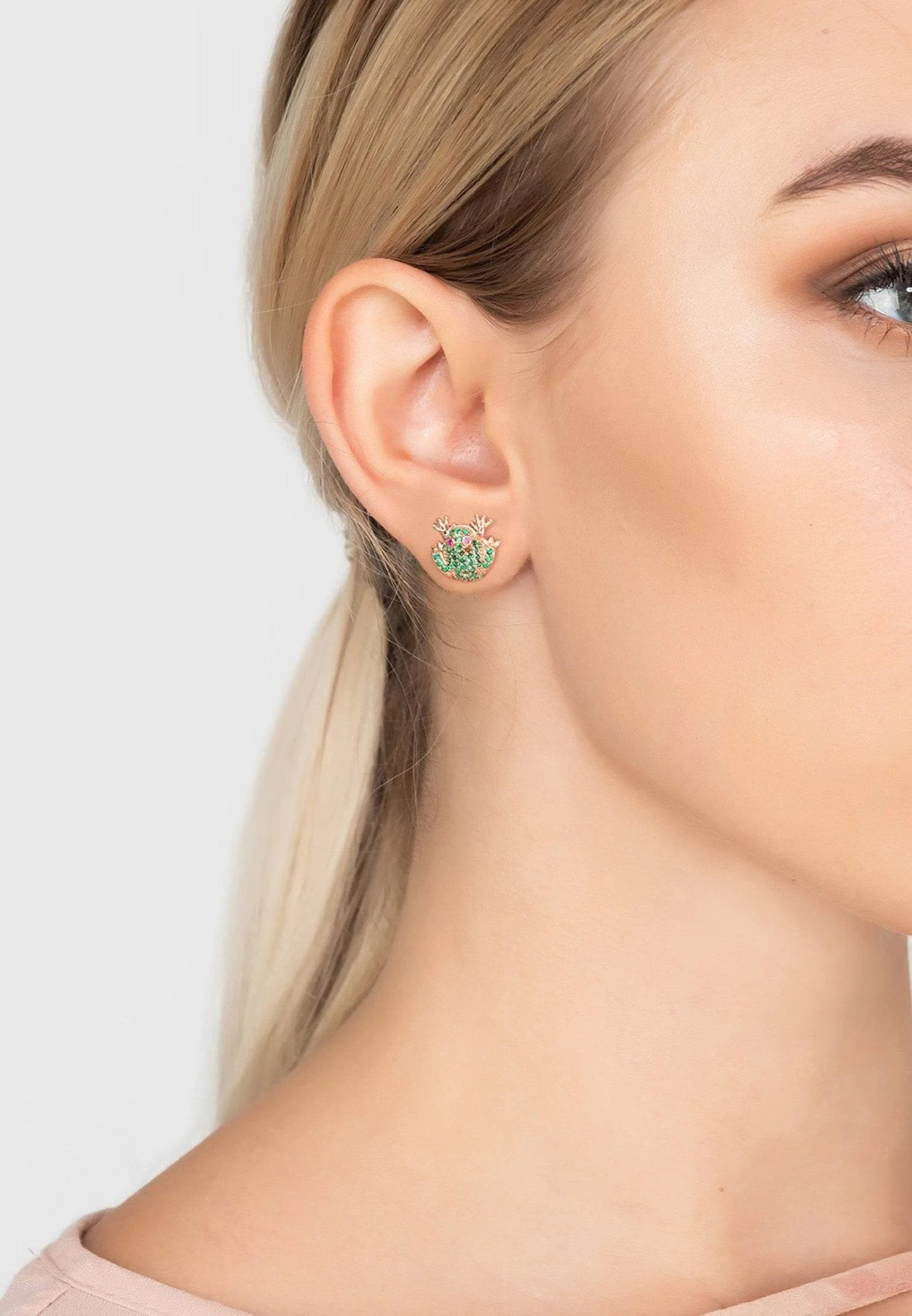 Latelita Frog Prince Earrings Rosegold 2 Latelita Frog Prince Earrings Rosegold - Image 2