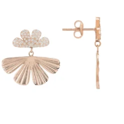Latelita Ginkgo Leaf Drop Earrings Rosegold -Cheap Gemiracle Store ginkgo leaf drop earrings rosegold 510738