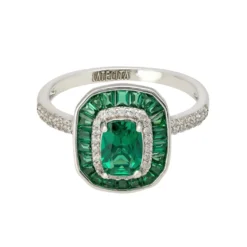 Latelita Great Gatsby Cocktail Ring Emerald Silver -Cheap Gemiracle Store great gatsby cocktail ring emerald silver 335819