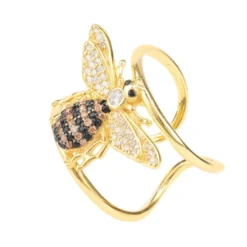 Latelita Honey Bee Cocktail Ring Adjustable Gold -Cheap Gemiracle Store honey bee cocktail ring adjustable gold 795627